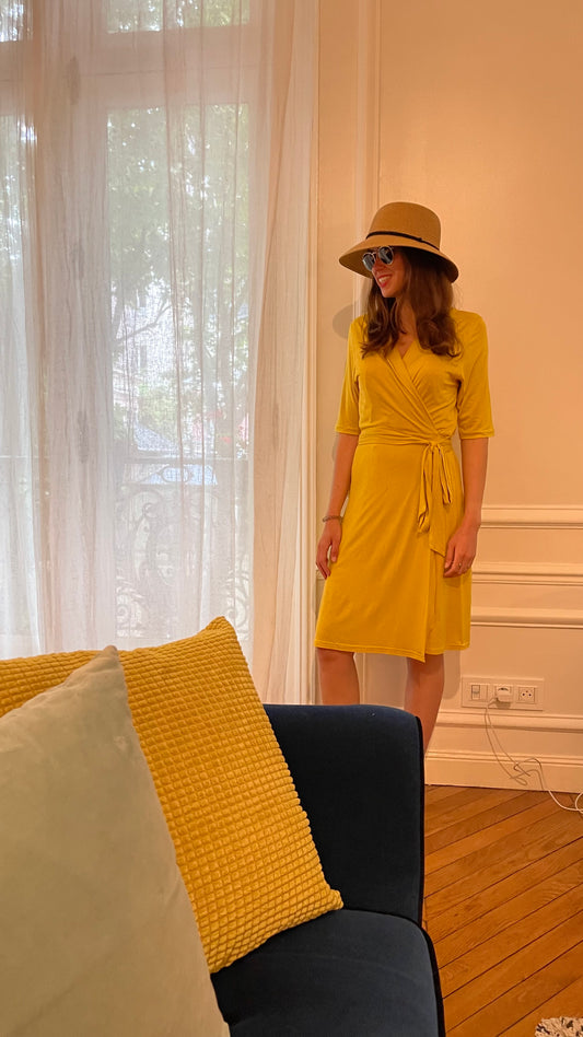 Robe Zig Zag Jaune