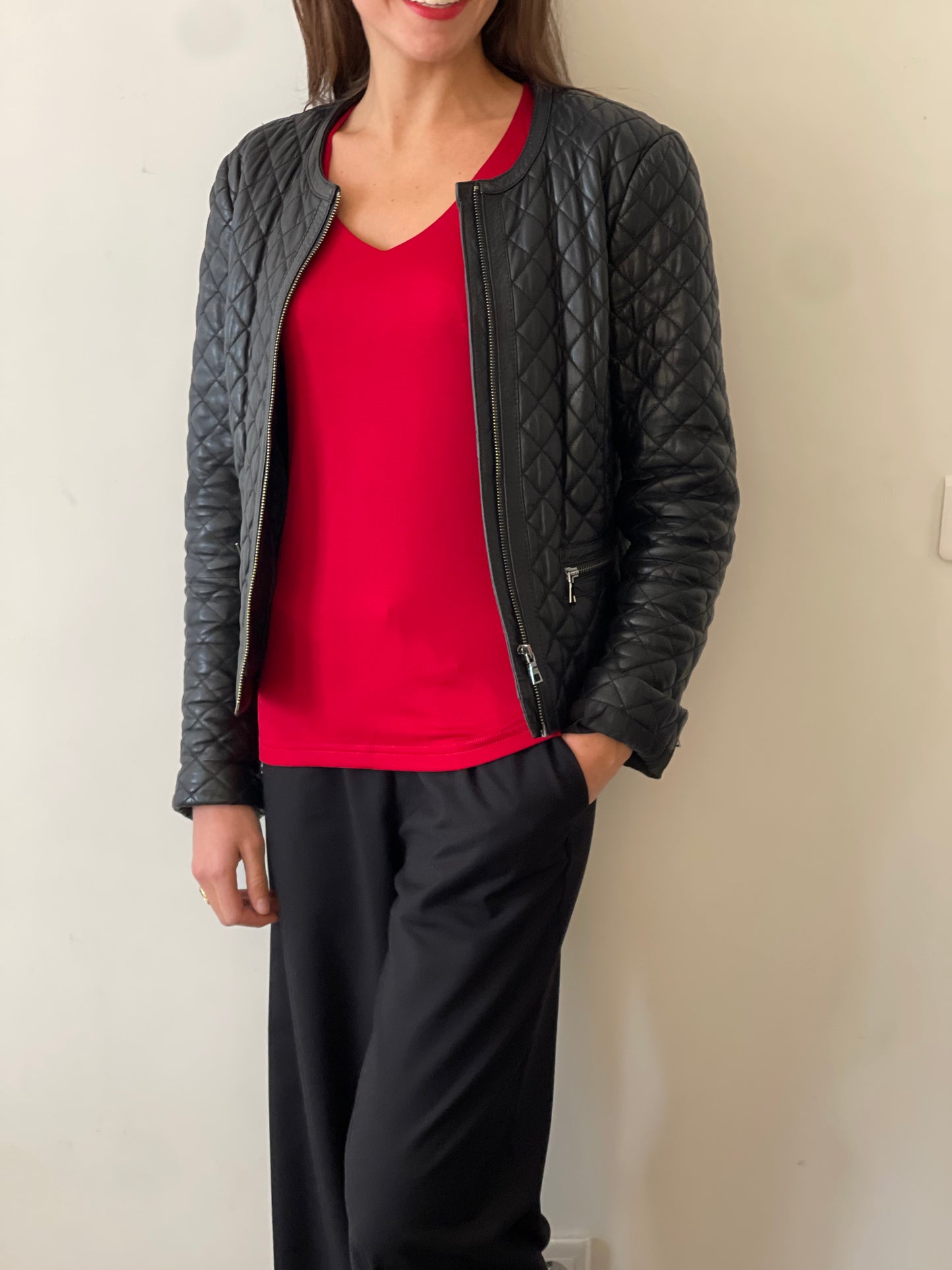 Tee shirt Regina Manches 3/4 rouge