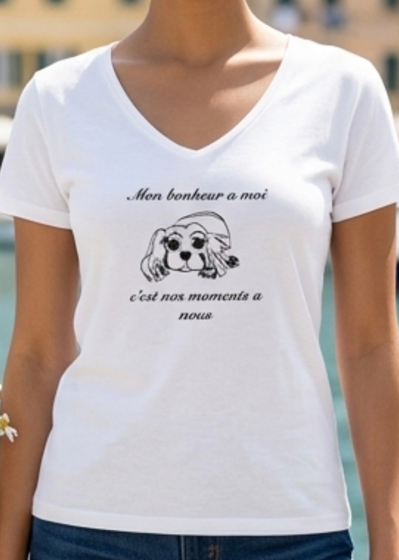 Puppy Love - Tee-shirt femme illustration chien