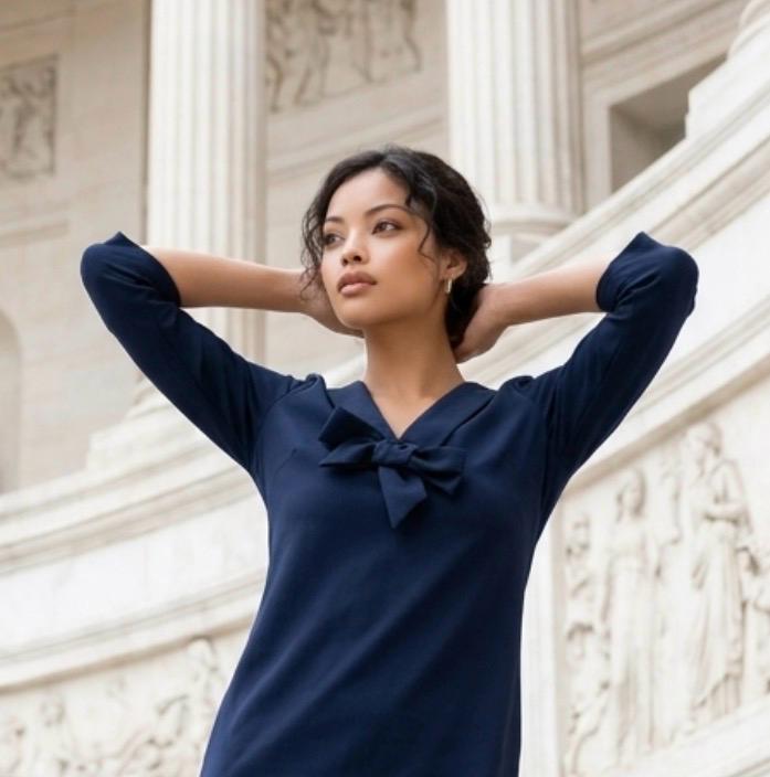 Robe Femme Élégante Bleu Nuit