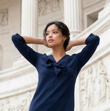 Charger l'image dans la galerie, Robe Femme Élégante Bleu Nuit