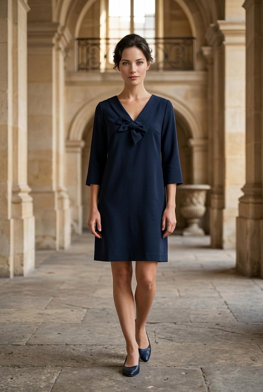 Robe Femme Élégante Bleu Nuit