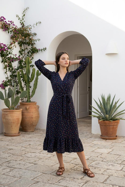Robe Portefeuille à Motifs