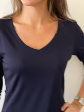 Charger l&#39;image dans la galerie, Tee Shirt Regina Manches 3/4 Navy