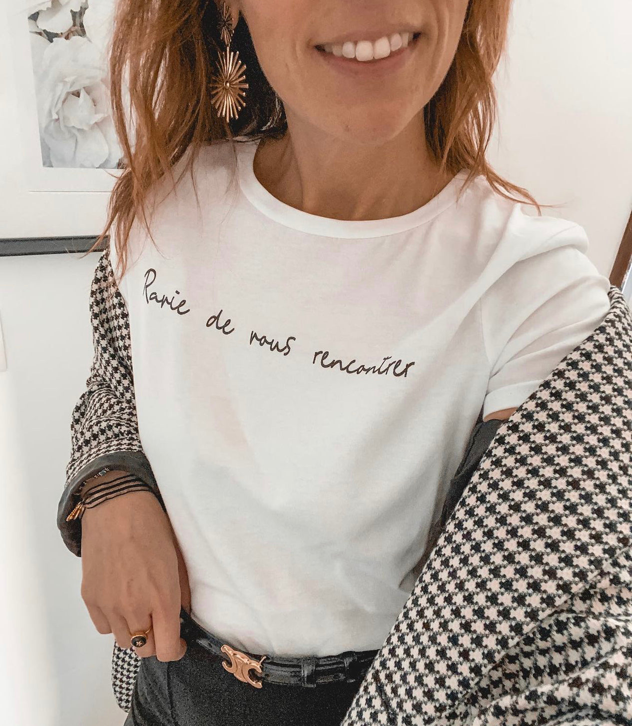 Tee-shirt coton blanc ravie