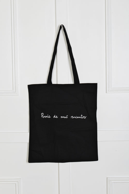 Tote Bag Avec le message "Ravie de vous Rencontrer" – Éco-responsable