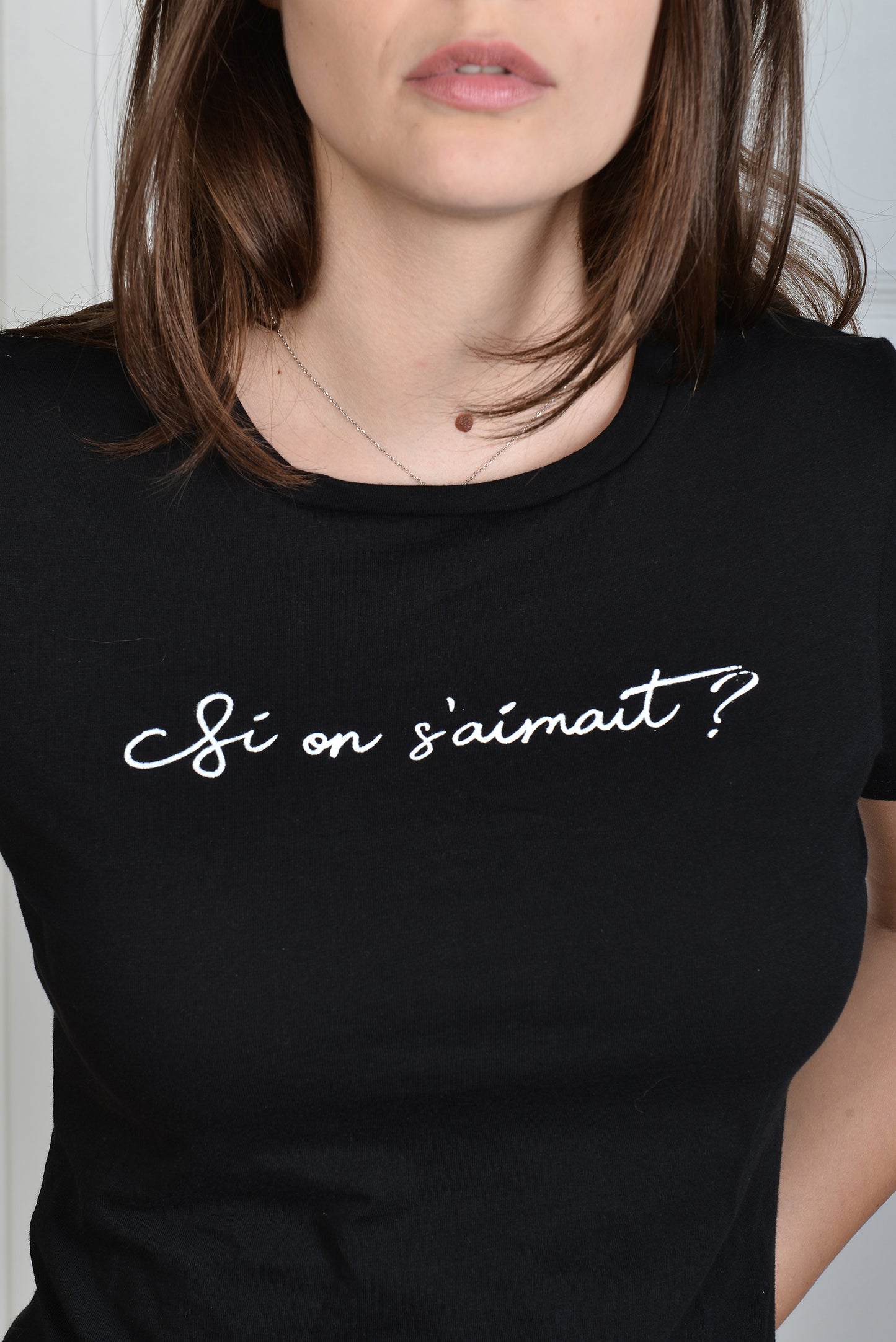 Tee-Shirt Femme Bonne Humeur "Si on s'aimait" – 100% Coton Fabriqué en France